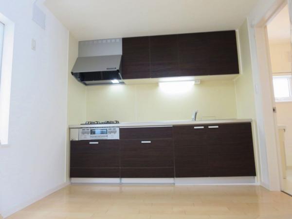 Kitchen. System kitchen new. It is a mixed type of door opening a convenient sliding door to the storage. Use a separate propane gas