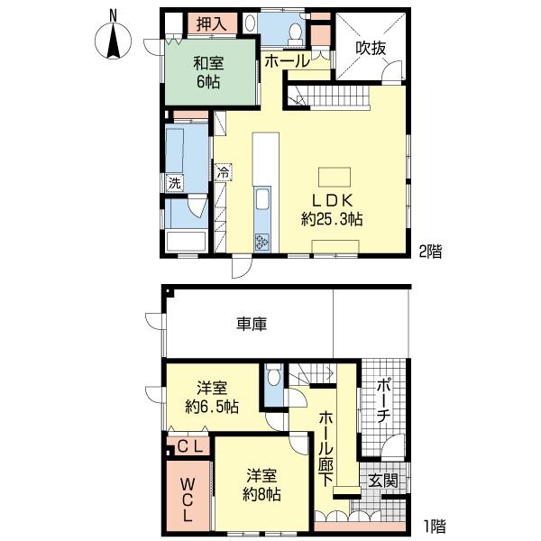 Floor plan. 26,900,000 yen, 3LDK, Land area 246.12 sq m , Building area 141.18 sq m