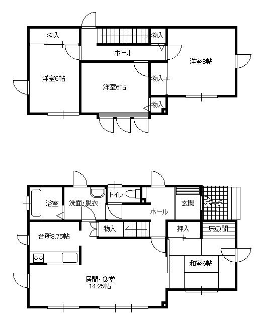 Floor plan. 16 million yen, 4LDK, Land area 194.22 sq m , Building area 110.28 sq m floor plan