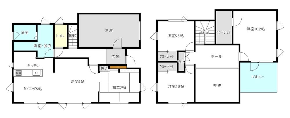 Floor plan. 17.8 million yen, 4LDK, Land area 168.86 sq m , Building area 141.09 sq m