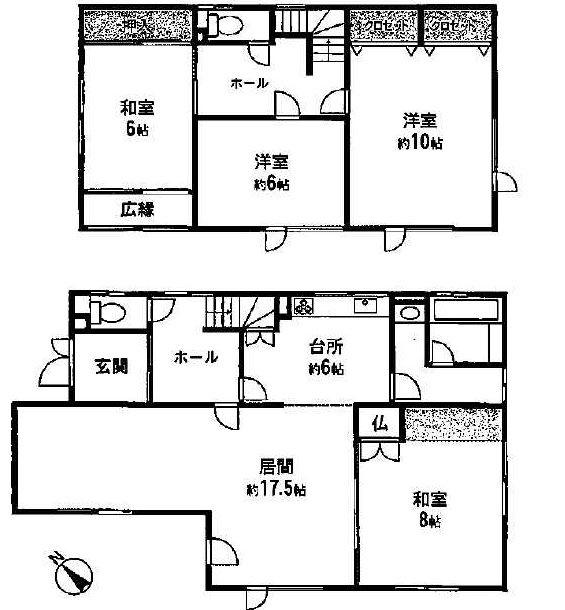 Floor plan. 19,800,000 yen, 4LDK, Land area 138.04 sq m , Building area 154.3 sq m
