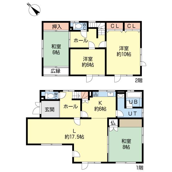 Floor plan. 19,800,000 yen, 4LDK, Land area 138.04 sq m , Building area 154.3 sq m