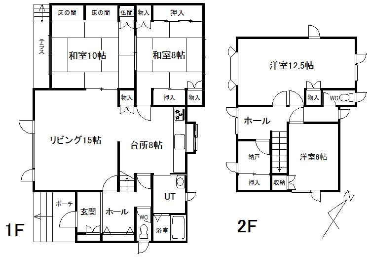 Floor plan. 16.8 million yen, 4LDK + S (storeroom), Land area 301.47 sq m , Building area 146.97 sq m