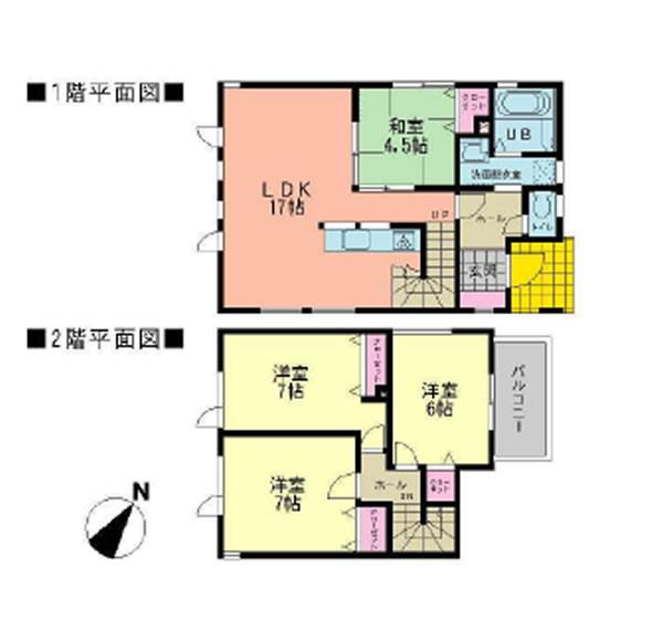 Floor plan. 18,800,000 yen, 4LDK, Land area 154.25 sq m , Building area 92.33 sq m floor plan
