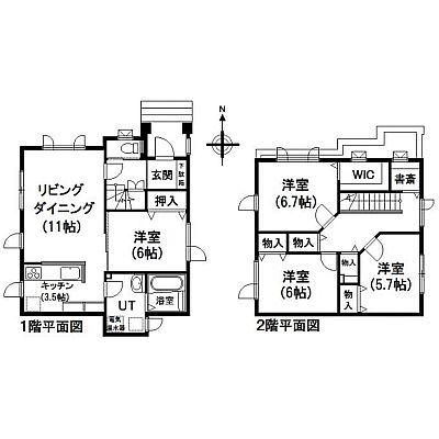 Floor plan. 18.9 million yen, 4LDK, Land area 170.47 sq m , Building area 104.33 sq m