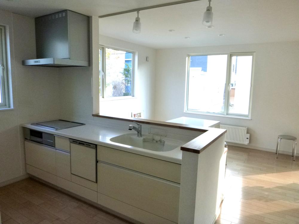 Kitchen. IH heater, Dishwasher, Easy to clean, Top board also sink also artificial marble.