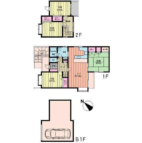 Floor plan. 15.8 million yen, 4LDK, Land area 189 sq m , Building area 129.59 sq m