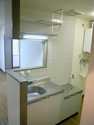 Kitchen. It is a popular counter kitchen ☆