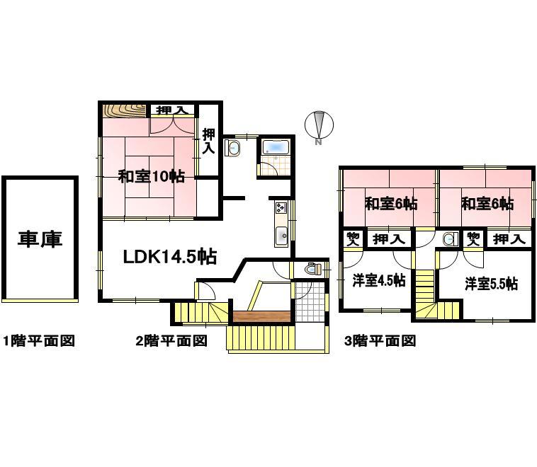 Floor plan. 18,800,000 yen, 5LDK, Land area 138.83 sq m , Building area 126.49 sq m floor plan