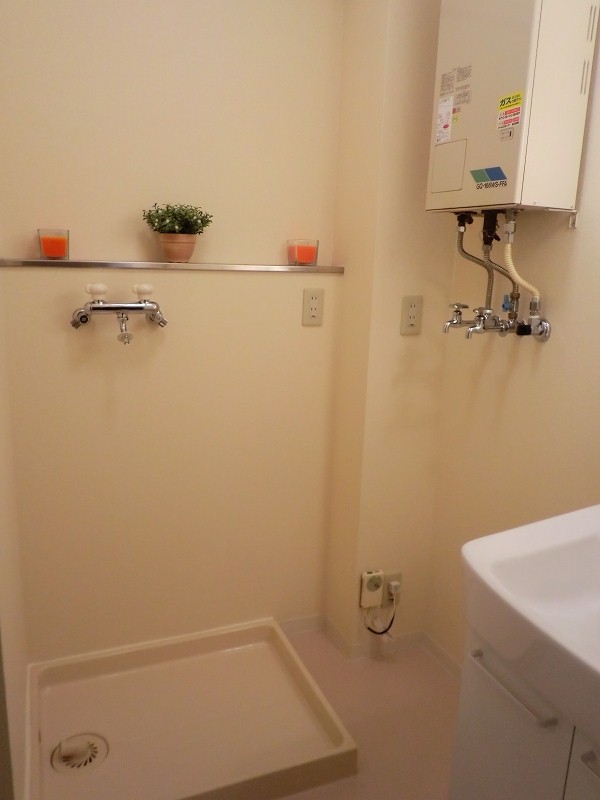 Washroom. With shampoo dresser! Laundry Area also wide so drum also acceptable!