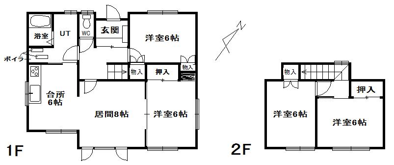 Floor plan. 15.8 million yen, 4LDK, Land area 186.17 sq m , Building area 89.67 sq m