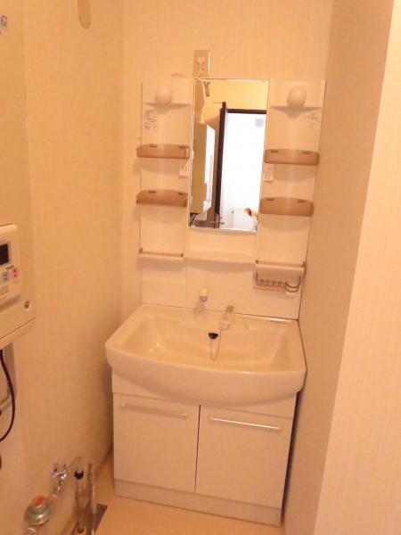 Wash basin, toilet. Vanity of new