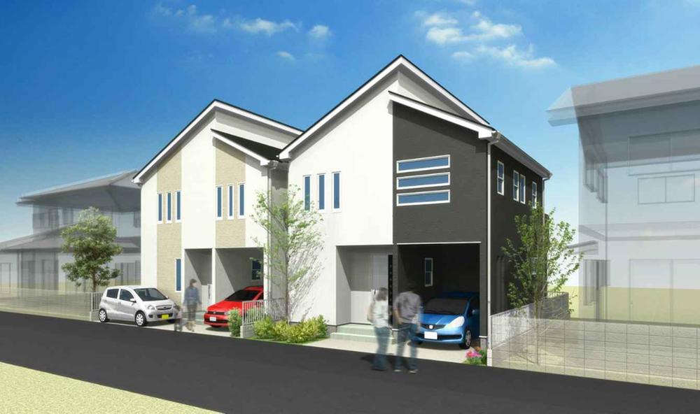 Rendering (appearance). 1 Building ・ In Building 2 built-in garage, Also getting on and off easy on a rainy day! 