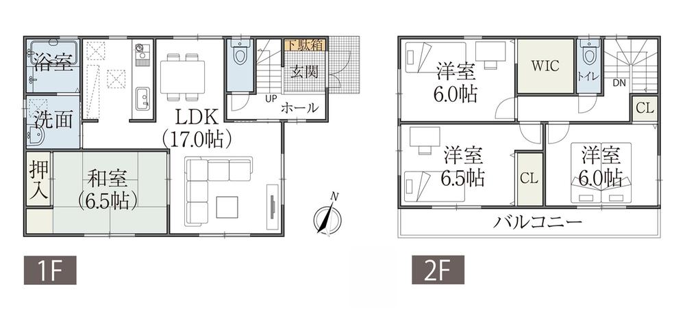 Floor plan. 19,800,000 yen, 4LDK, Land area 169.42 sq m , 4LDK to building area 98.41 sq m spacious grounds 51 square meters + S Family-friendly plan of. 