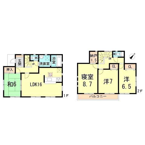 Floor plan. 28.8 million yen, 4LDK, Land area 226.87 sq m , Building area 102.87 sq m