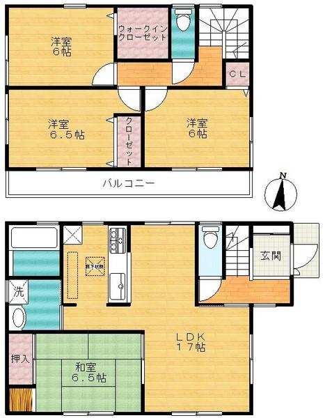 Floor plan. 19,800,000 yen, 4LDK, Land area 169.42 sq m , Building area 98.41 sq m