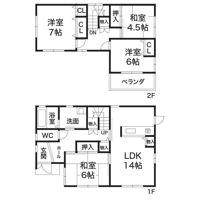 Floor plan. 14.8 million yen, 4LDK, Land area 116.33 sq m , Building area 98.12 sq m