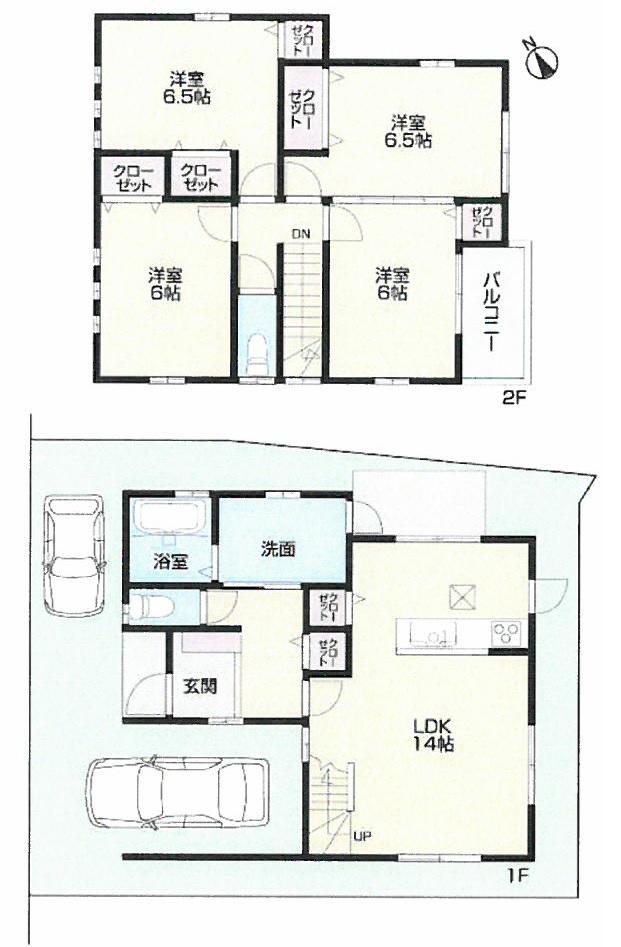 Floor plan. (No. 1 point), Price 27,800,000 yen, 4LDK, Land area 95.28 sq m , Building area 106.11 sq m