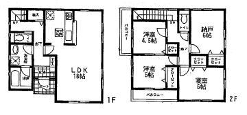 Floor plan. 33,800,000 yen, 4LDK, Land area 132.15 sq m , Building area 94.77 sq m