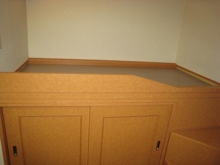 Other Equipment. Under the bed is a storage space.