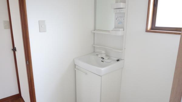 Wash basin, toilet. Replaced with a new vanity