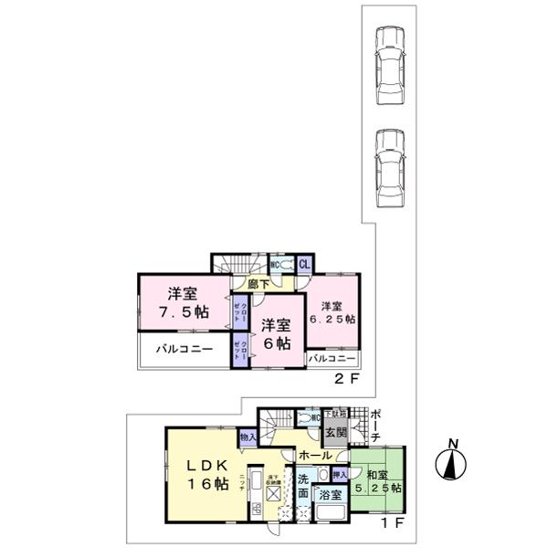 Floor plan. 33,800,000 yen, 4LDK, Land area 141.95 sq m , Building area 95.57 sq m