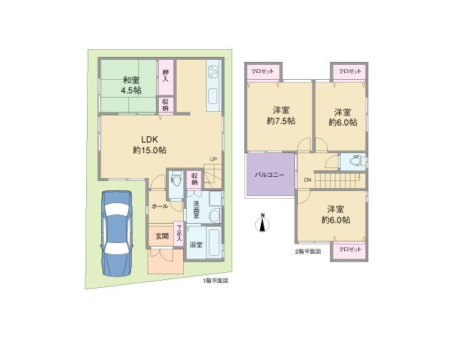 Floor plan. 29,800,000 yen, 4LDK, Land area 81.73 sq m , Building area 91.83 sq m local appearance photo