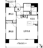 Floor: 2LDK, occupied area: 68.37 sq m, Price: 37.2 million yen