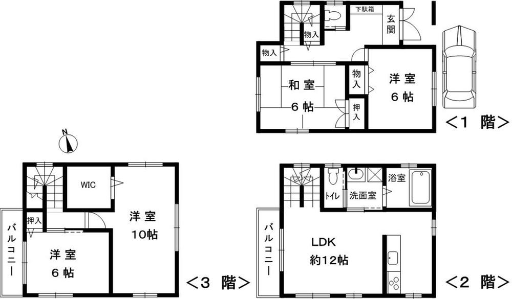 Floor plan. 25,800,000 yen, 4LDK, Land area 75.15 sq m , Building area 105.16 sq m
