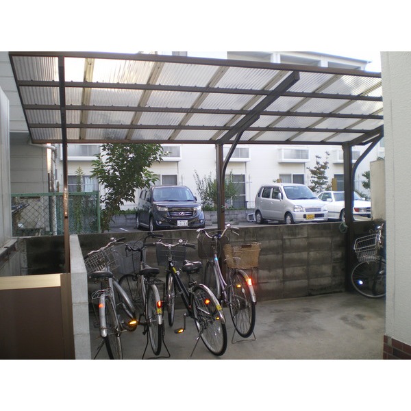 Other common areas. Building the back of the parking lot