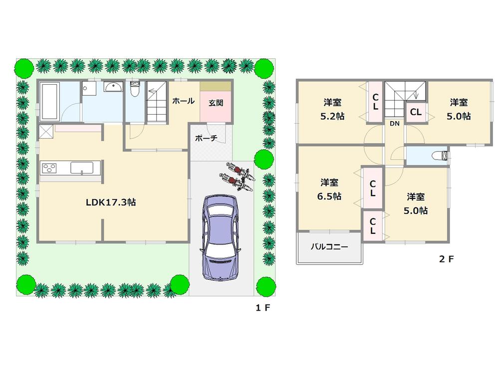 Other. ■ No. 7 land plan Land area / 80.00 sq m Building area / 88.34 sq m price / 37,800,000 yen