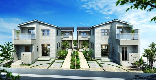 Building plan example (Perth ・ appearance). Streets outside 構計 picture of unified design features.