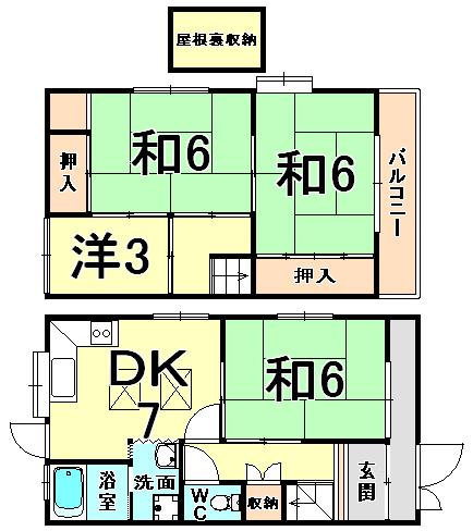 Floor plan. 11 million yen, 4LDK, Land area 47.92 sq m , Building area 69.88 sq m