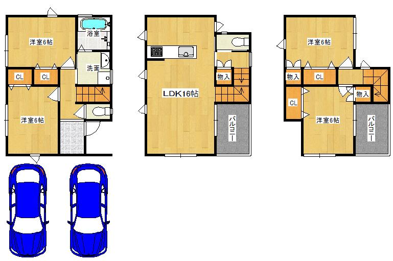 Floor plan. 33,800,000 yen, 4LDK, Land area 99.75 sq m , Building area 97.71 sq m   ◆ Floor plan