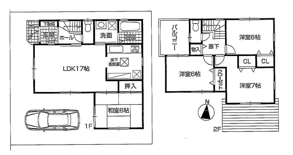 Floor plan. 30,800,000 yen, 4LDK, Land area 104.01 sq m , Building area 94.77 sq m floor plan