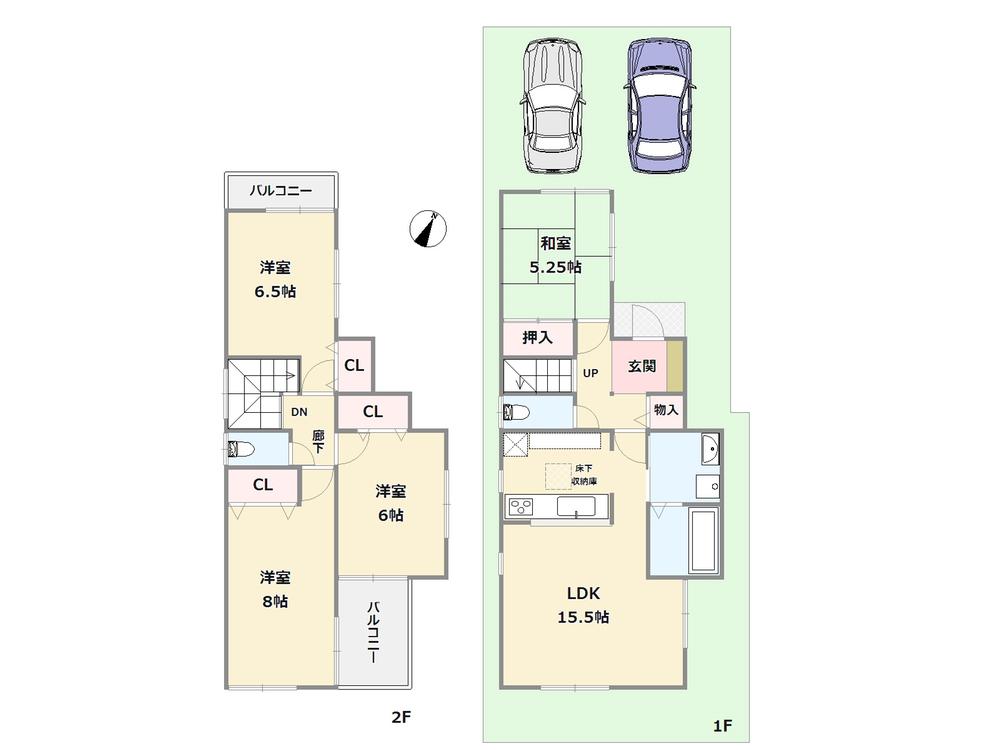 Floor plan. 35,800,000 yen, 4LDK, Land area 118.22 sq m , It is clear in the grounds of the building area 95.57 sq m land area 35 square meters! 
