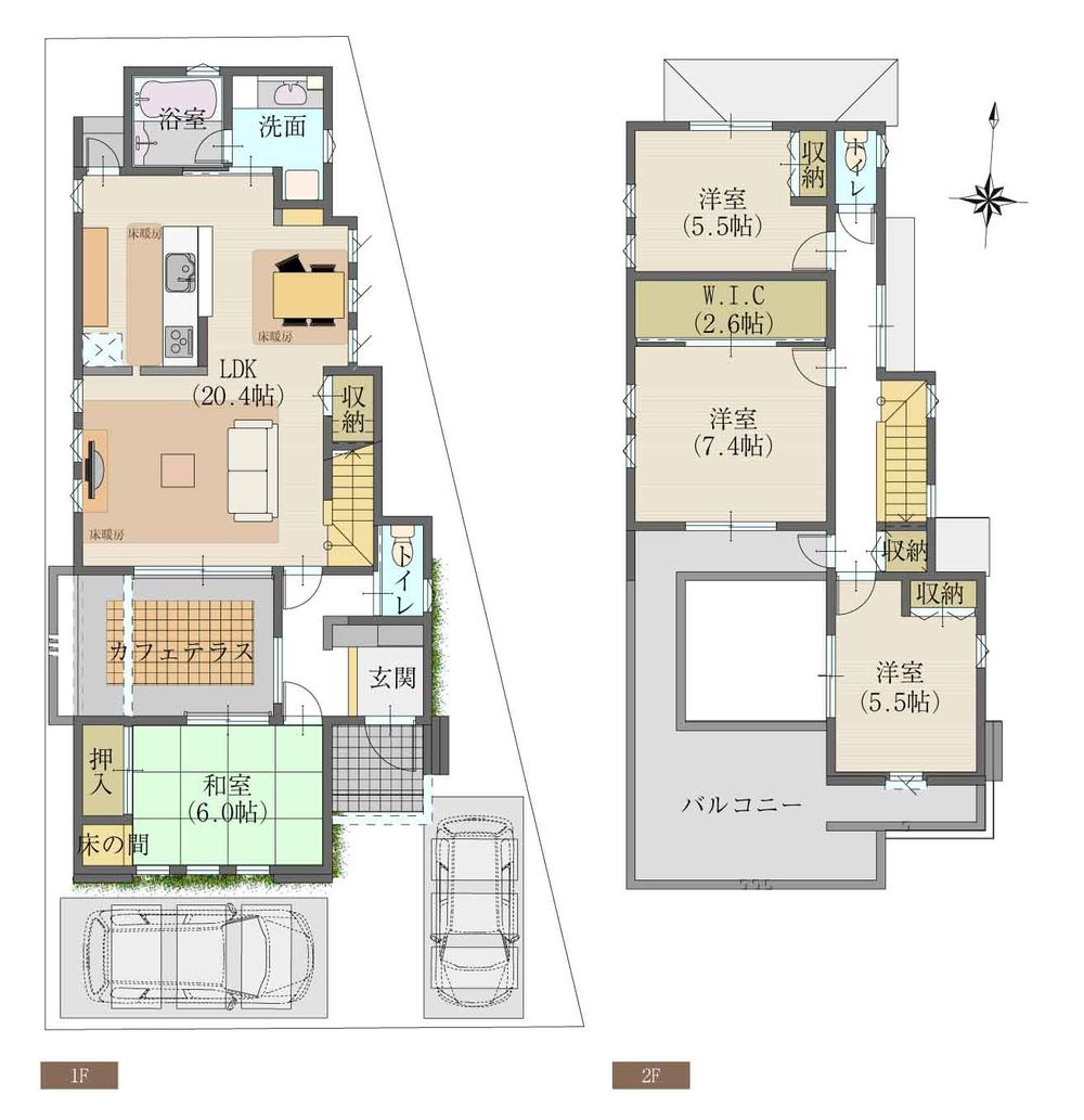 Floor plan. In a residential area in a quiet kind of low-rise, Elegant, When the design is also timeless until. Cityscape Rendering CG image.
