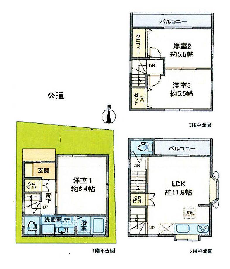 Floor plan. 23.8 million yen, 3LDK, Land area 40.08 sq m , Building area 70.19 sq m
