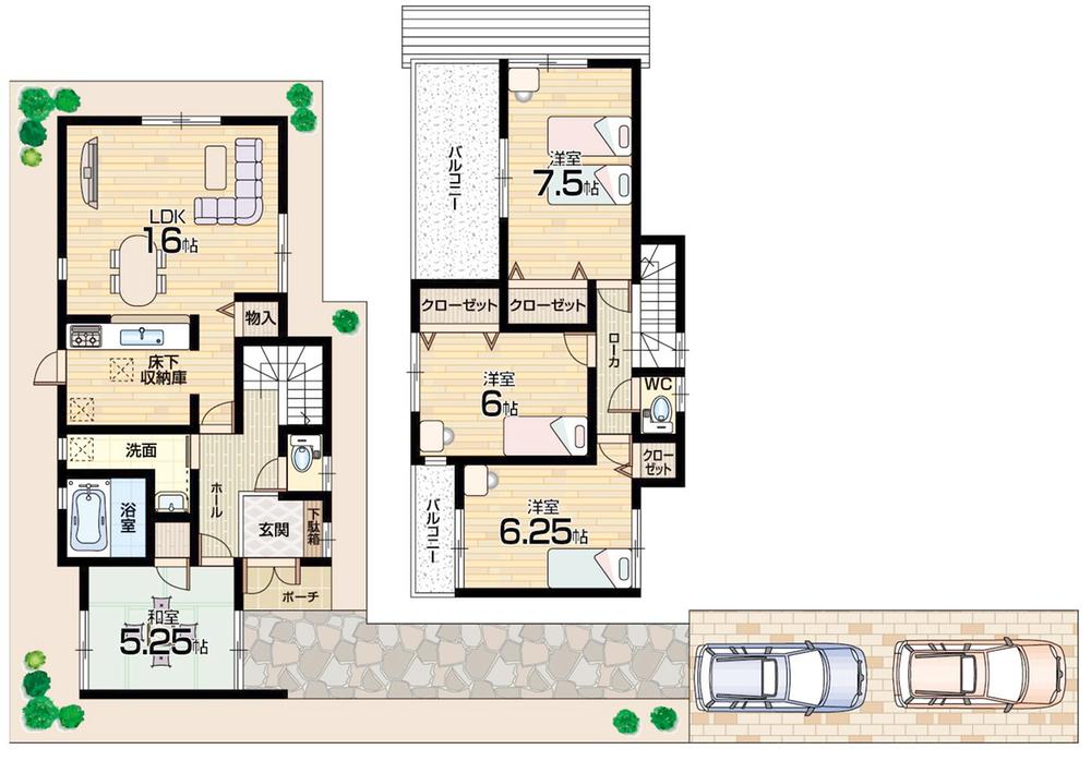 Floor plan. 33,800,000 yen, 4LDK, Land area 141.95 sq m , Building area 95.57 sq m «floor plan»