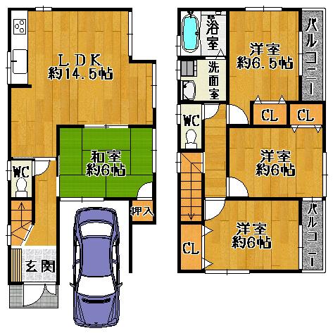 Floor plan. (No. 1 point), Price 32,800,000 yen, 4LDK, Land area 86.28 sq m , Building area 98.41 sq m