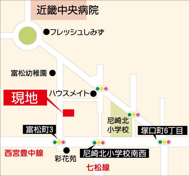 Local guide map. The nearest map