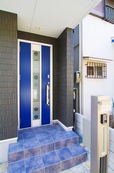 Other. Entrance door, Finished in a stylish entrance in the blue worked a little accent.