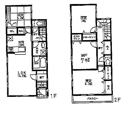 Floor plan. 32,800,000 yen, 3LDK + S (storeroom), Land area 105.45 sq m , Building area 102.86 sq m floor plan
