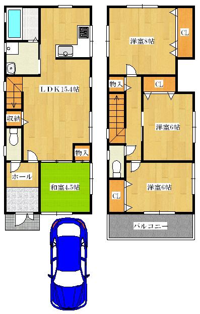 Floor plan. 31,800,000 yen, 4LDK, Land area 87.25 sq m , Building area 96.26 sq m ◆ Floor plan