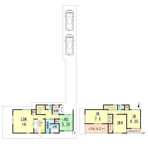 Floor plan. 33,800,000 yen, 4LDK, Land area 141.95 sq m , Building area 95.57 sq m