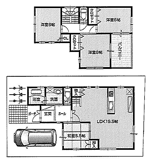 Compartment figure. Land price 23.4 million yen, Land area 101.55 sq m C No. land