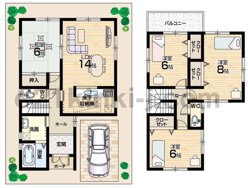 Floor plan. 33,800,000 yen, 4LDK, Land area 100.16 sq m , Building area 95.58 sq m floor plan