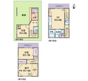 Floor plan. 19.9 million yen, 2DK + S (storeroom), Land area 43.02 sq m , Building area 80.34 sq m floor plan