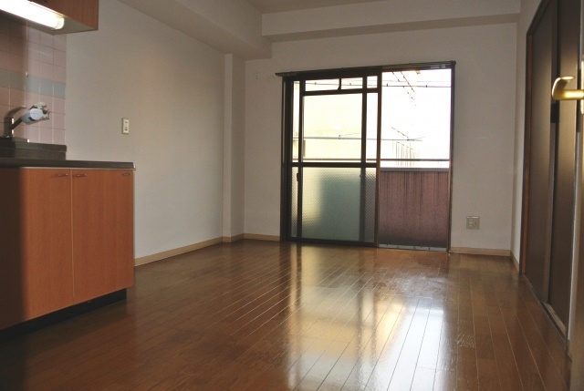 Living and room. Bright living room with a large window