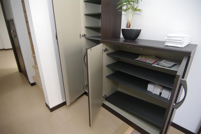 Receipt. Entrance is also shoes shelf, The room is wide. 